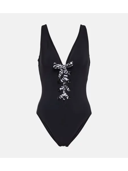 Kopalke Karla Colletto z vezalkami s čipko črna