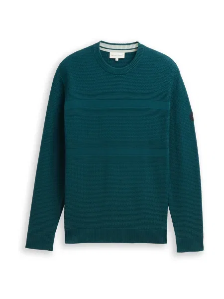 TOM TAILOR Pulover smarald verde