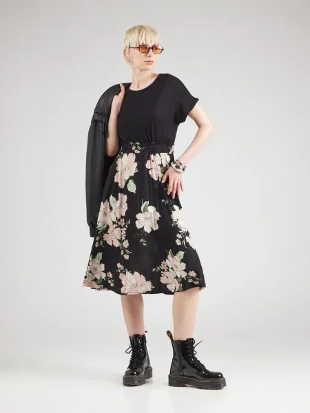 ONLY Rochie ONLBENTHE oliv / rosé / negru / lână alb