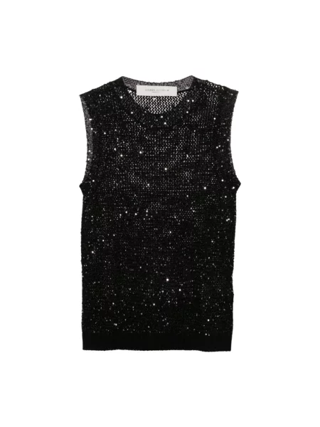 Sweter Golden Goose z cekinami czarny