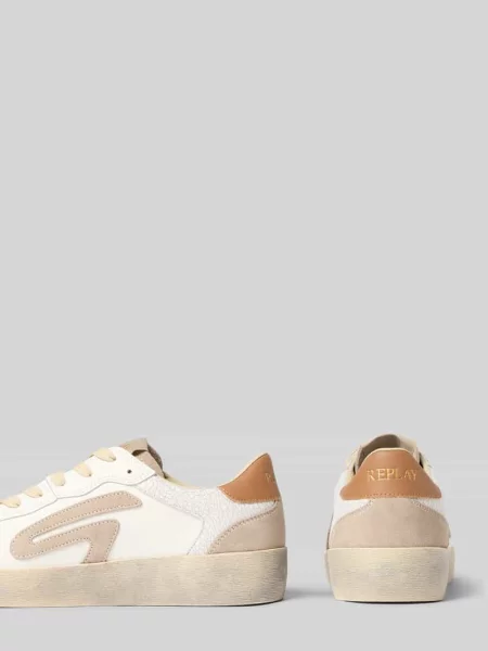 Sneakersy z detal z logo model RAPID' Replay białe