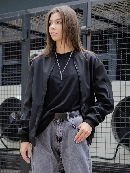 Бомбер Without черный