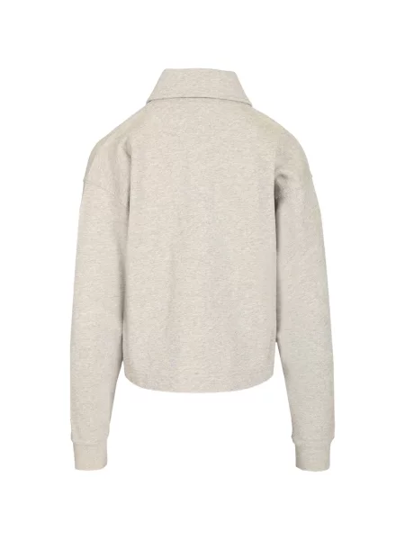 Polo Maison Kitsune cu broderie gri