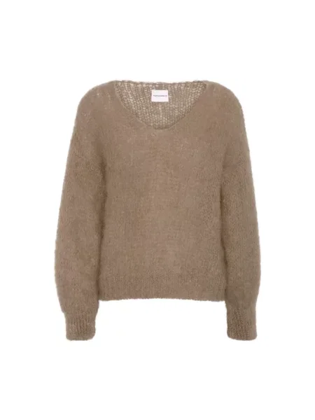 Moherowy sweter Americandreams brązowy