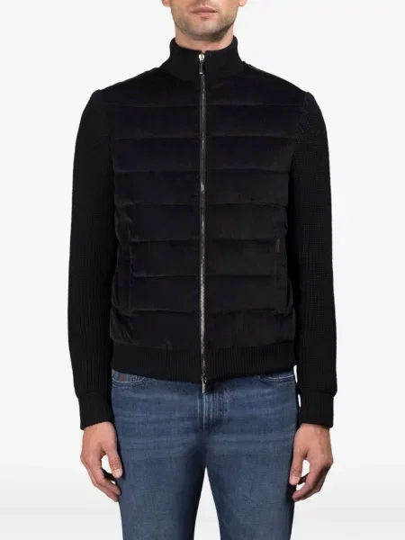 Geacă Moorer de catifea cord negru