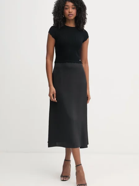 BOSS Orange sukienka z wiskozą C Ficella czarna