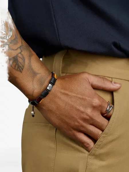 Гривна Nialaya Jewelry камъни черно