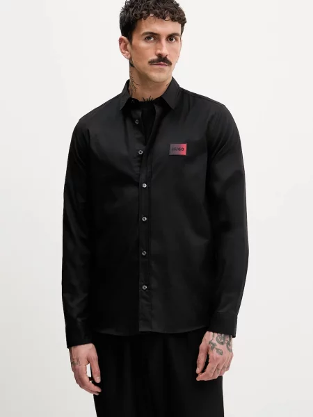 HUGO Cămașă Emero | Straight fit negru