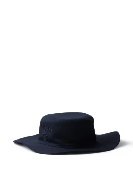 Široký klobouk Prada modrý
