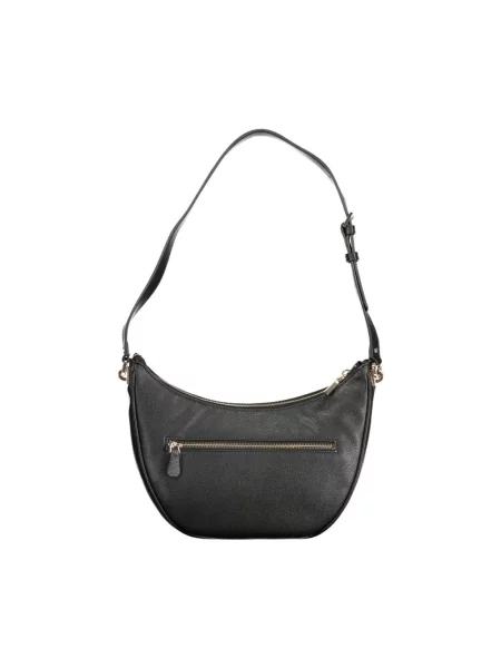Lniana torebka Guess czarna