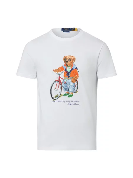 Polo Ralph Lauren Koszulki Mężczyzna S Classic Fit Polo Bear Jersey T-Shirt biały
