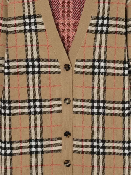 Cardigan Burberry în carouri