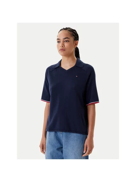 Tommy Hilfiger Polo majica Mornarsko Regular Fit modra