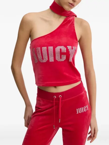 Top Juicy Couture cu un umăr gol roșu