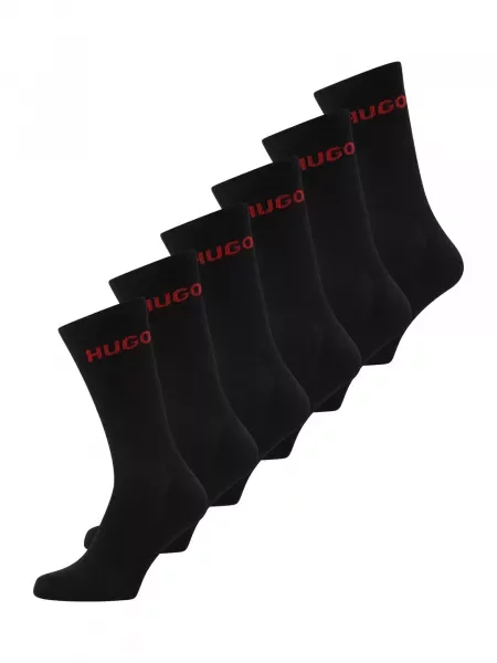 Hugo Bodywear Șosete RIB LOGO negru