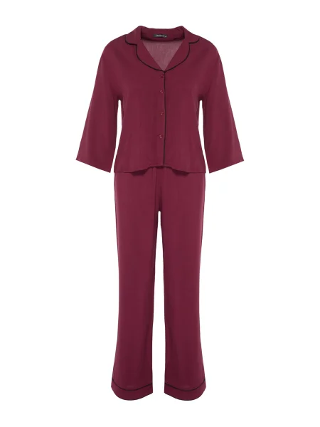 Trendyol Pijama burgundy roșu