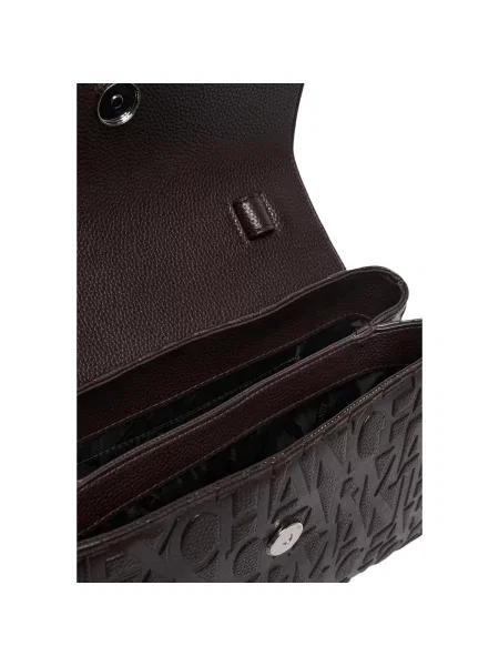 Crossbody kabelka Armani Exchange hnedá