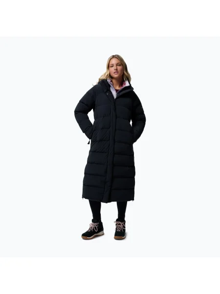 Palton fleece pentru femei Columbia Amaze Puff Long Hooded black negru