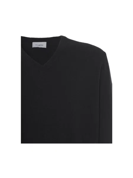Sweter Malo z dekoltem w serek czarny