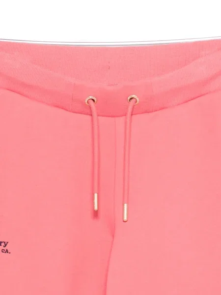 Pantaloni Superdry alergare cu cordon roz