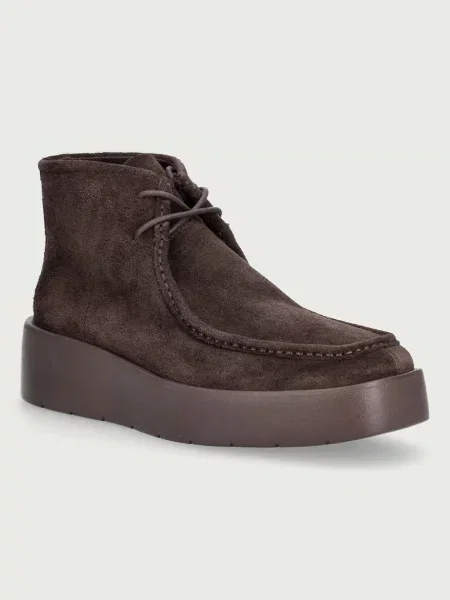 Calvin Klein botine cu platformă pentru femei FLATF LACE UP APR CUT BOOT maro