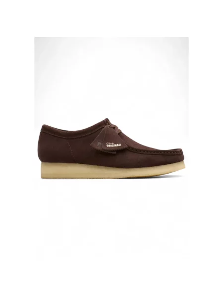 Botki Clarks skórzane brązowe