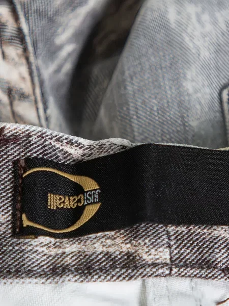 Spodnie Just Cavalli z nadrukiem szare