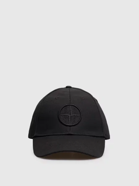 Кепка Stone Island с вышивкой черная