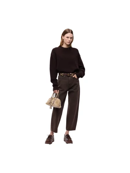 Pinko jeansy relaxed fit brązowe