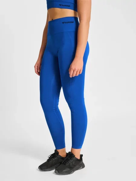 Legginsy z wysokim stanem Hummel TIF niebieskie