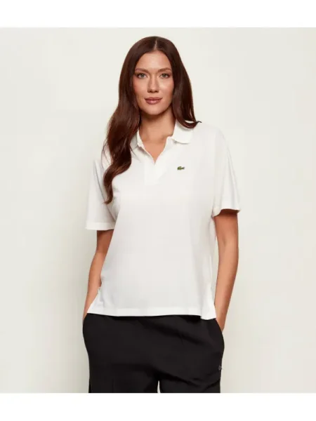 Îmbracaminte Lacoste RELAXED FIT FLUID PIQUE POLO SHIRT alb