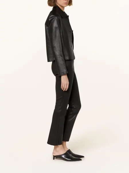 Arma Spodnie Skórzane schwarz czarne