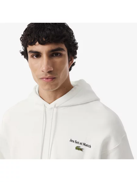 Lacoste Bluza Polarowa Z Nadrukiem biały