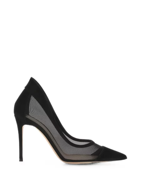 Pantofi cu toc Gianvito Rossi plasă negru