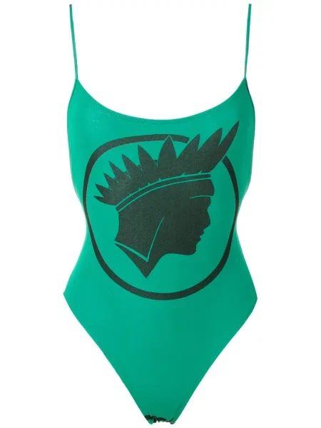 Costum de baie Amir Slama cu imagine verde