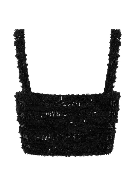 Decupat top Elie Saab cu paiete negru