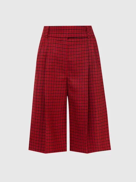 Бермуди з вовни в візерунок Alexandre Vauthier червоні