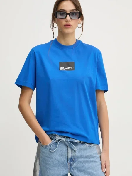 Karl Lagerfeld Jeans tricou din albastru