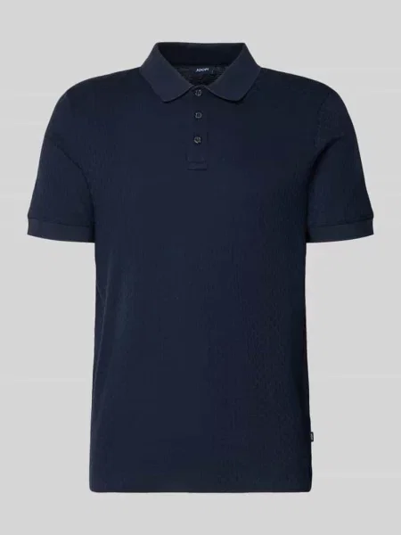 Koszulka polo z krótką listwą guzikową model ‘Roni’ Joop! Collection granatowe