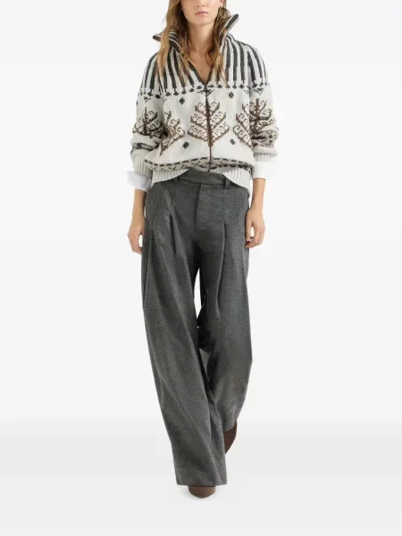 Pantaloni Brunello Cucinelli de lână gri