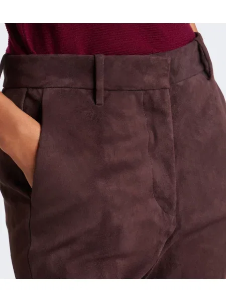 Pantaloni Joseph din piele de căprioară evazate