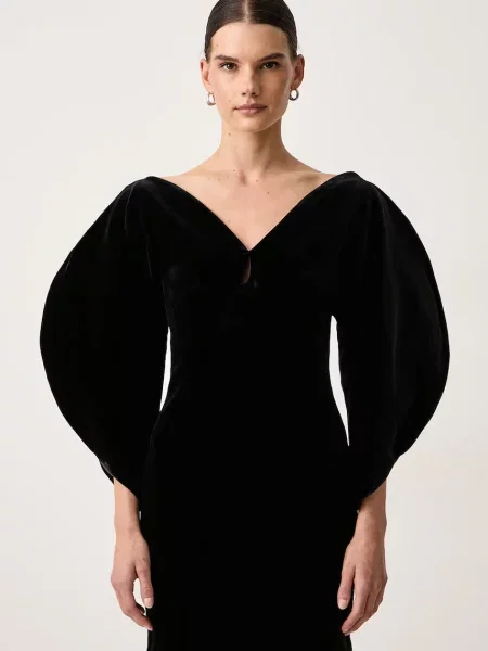 Karl Lagerfeld rochie din velur negru