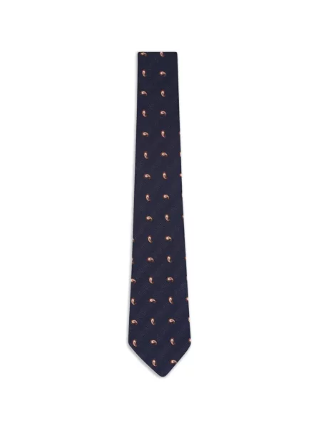 Cravată Zegna cu model paisley albastru