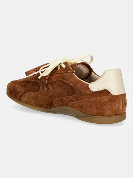 Sneakersy ze skóry z detalem z logo Model Sperly' Gant brązowe
