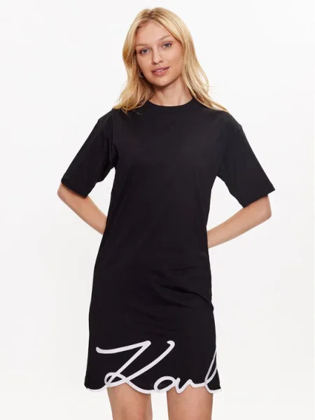 Karl Lagerfeld Rochie / alb negru