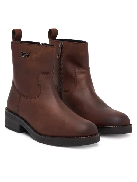 Škornji Tommy Jeans Tjw Soft Sole Chelsea Boots Lth rjava