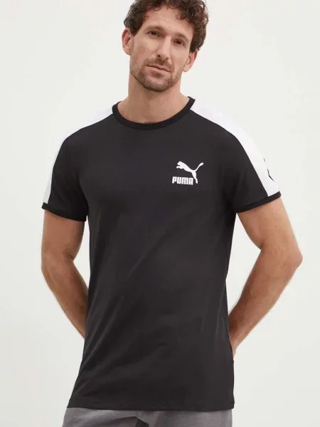 Puma t-shirt T7 z aplikacją czarny