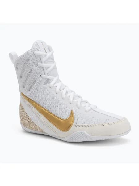 Boxerské topánky Nike Machomai 3 white/metallic gold biela