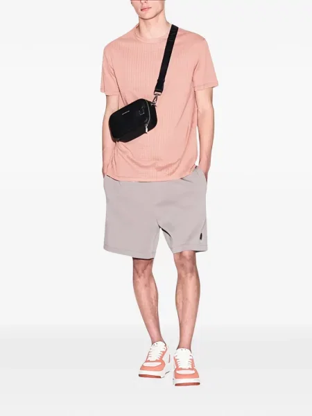 Majica Armani Exchange s autogramom narančasta