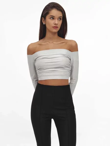 Топ FASHIONISTA срібний